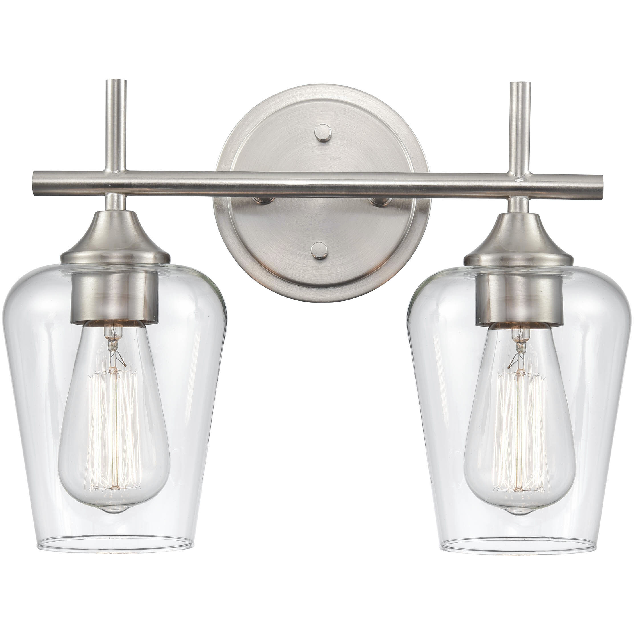 Ashford 2 Light 13.75 inch Brushed Nickel Bathroom Vanity Light Wall Light